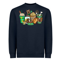 Navy yorkshire terrier coffee cups Heavyweight Sweatshirt - Zillion Design Studio