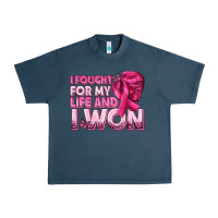 Midnight Navy I Fought For My Life and I Won Breast Cancer Urban Heavy Tee - texasbilliewilder
