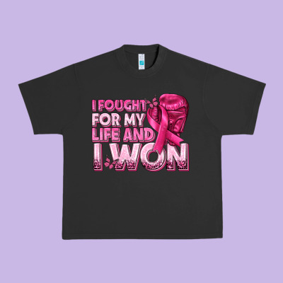 I Fought For My Life And I Won Breast Cancer Urban Heavy Tee Designed By Texasbilliewilder