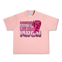Salmon I Fought For My Life and I Won Breast Cancer Urban Heavy Tee - texasbilliewilder