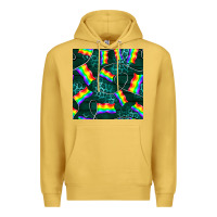 Antique Gold Pride lgbtq flags with leopard seamless pattern Premium Hoodie - BundleAndBundleShop