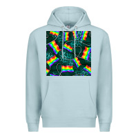Blue Mist Pride lgbtq flags with leopard seamless pattern Premium Hoodie - BundleAndBundleShop