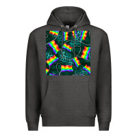 Charcoal Heather Pride lgbtq flags with leopard seamless pattern Premium Hoodie - BundleAndBundleShop