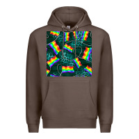 Coffee Pride lgbtq flags with leopard seamless pattern Premium Hoodie - BundleAndBundleShop