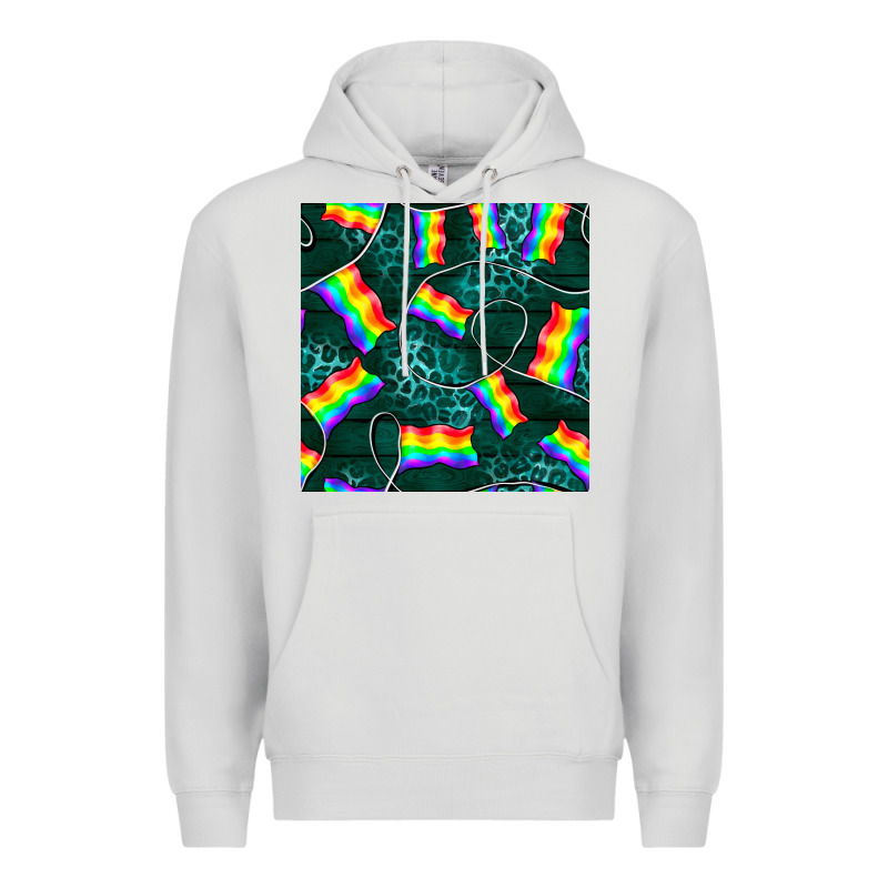 Pride Lgbtq Flags With Leopard Seamless Pattern Premium Hoodie by BundleAndBundleShop | Teevron
