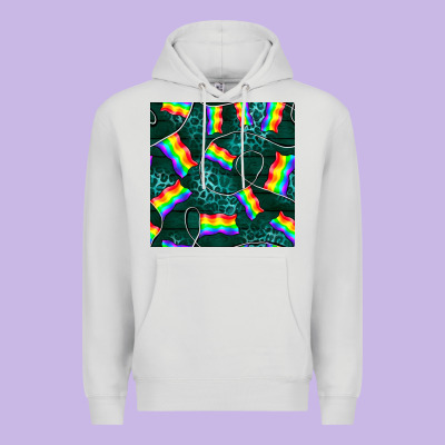 Pride Lgbtq Flags With Leopard Seamless Pattern Premium Hoodie Designed By Bundleandbundleshop