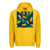 Lemon Pride lgbtq flags with leopard seamless pattern Premium Hoodie - BundleAndBundleShop