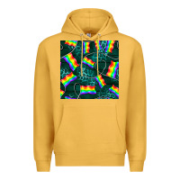 Mustard Pride lgbtq flags with leopard seamless pattern Premium Hoodie - BundleAndBundleShop