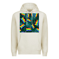 Oatmeal Heather Pride lgbtq flags with leopard seamless pattern Premium Hoodie - BundleAndBundleShop