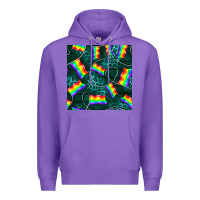 Purple Pride lgbtq flags with leopard seamless pattern Premium Hoodie - BundleAndBundleShop