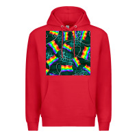 Red Pride lgbtq flags with leopard seamless pattern Premium Hoodie - BundleAndBundleShop