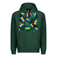 Sports Green Pride lgbtq flags with leopard seamless pattern Premium Hoodie - BundleAndBundleShop