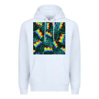 White Pride lgbtq flags with leopard seamless pattern Premium Hoodie - BundleAndBundleShop