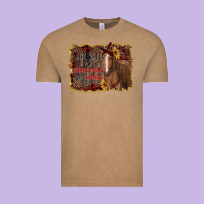 All I Want For Christmas Is A Horse Vintage Tee Designed By Ranaportraitstore