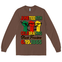 Chestnut juneteenth celebrating black freedom Long Sleeve Tee - HRA Design Shop