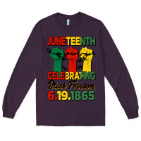 Plum juneteenth celebrating black freedom Long Sleeve Tee - HRA Design Shop