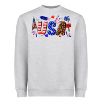 Heather Grey usa 4th of july Heavyweight Sweatshirt - texasbilliewilder