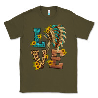 Army Green love indian headdress Classic Tee - HRA Design Shop