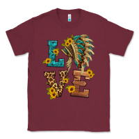 Burgundy love indian headdress Classic Tee - HRA Design Shop