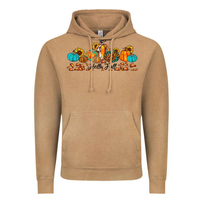 Hello Fall Pumpkin Sunflower Vintage Hoodie by JahusDesignShop | Teevron