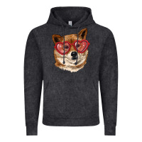 Shiba Inu With Love Glasses Vintage Hoodie | Teevron
