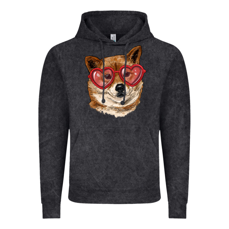 Shiba Inu With Love Glasses Vintage Hoodie by RanaPortraitStore | Teevron