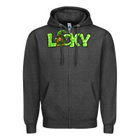 Charcoal Heather St Patricks Day Lucky Gnome Zipper Hoodie - Jasminsmagicworld