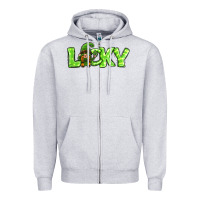 Heather Grey St Patricks Day Lucky Gnome Zipper Hoodie - Jasminsmagicworld