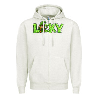 Oatmeal Heather St Patricks Day Lucky Gnome Zipper Hoodie - Jasminsmagicworld