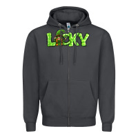 Smoke St Patricks Day Lucky Gnome Zipper Hoodie - Jasminsmagicworld