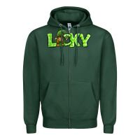 Sports Green St Patricks Day Lucky Gnome Zipper Hoodie - Jasminsmagicworld