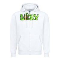 White St Patricks Day Lucky Gnome Zipper Hoodie - Jasminsmagicworld