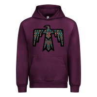 Mauve Wine Black Aztec Thunderbird Urban Hoodie - Bettercallsaul