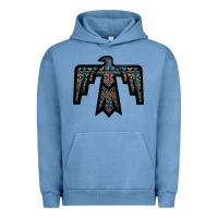 Pigment Pebble Blue Black Aztec Thunderbird Urban Hoodie - Bettercallsaul