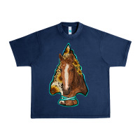 Navy arrowhead horse Urban Heavy Tee - RanaPortraitStore