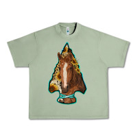 Oil Green arrowhead horse Urban Heavy Tee - RanaPortraitStore