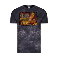 Cloud Black all i want for christmas is a horse brown horse Vintage Tee - RanaPortraitStore