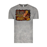 Cloud Rock all i want for christmas is a horse brown horse Vintage Tee - RanaPortraitStore