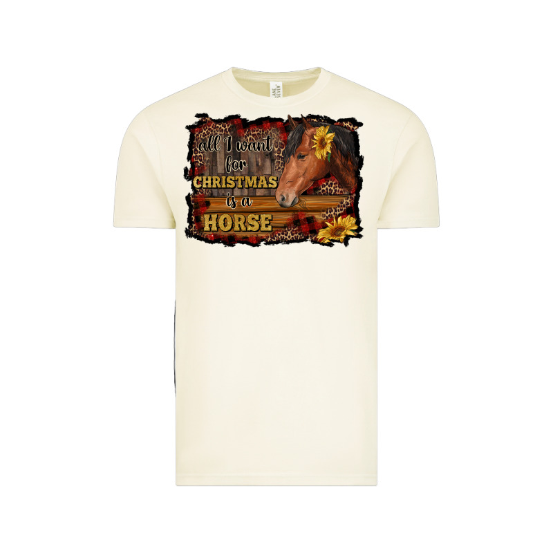 All I Want For Christmas Is A Horse Brown Horse Vintage Tee by RanaPortraitStore | Teevron