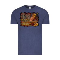 Vintage Denim all i want for christmas is a horse brown horse Vintage Tee - RanaPortraitStore