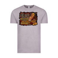 Vintage Zinc all i want for christmas is a horse brown horse Vintage Tee - RanaPortraitStore