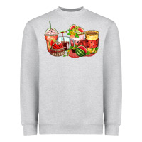 Heather Grey watermelon farm fresh coffee cups Heavyweight Sweatshirt - Zillion Design Studio
