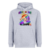 Heather Grey drag is not a crime fabulous drag queen Heavyweight Hoodie - MaliasSmallBusiness