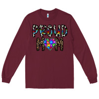 Burgundy proud mom Long Sleeve Tee - CowhideDigitalArt