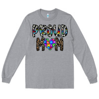 Heather Grey proud mom Long Sleeve Tee - CowhideDigitalArt