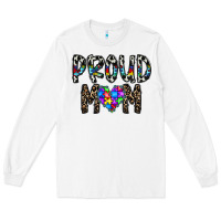 White proud mom Long Sleeve Tee - CowhideDigitalArt