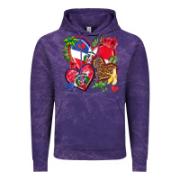 Cloud Purple dominican republic  hearts Vintage Hoodie - texasbilliewilder