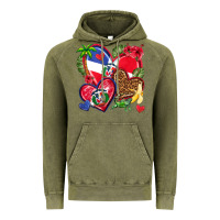 Vintage Olive dominican republic  hearts Vintage Hoodie - texasbilliewilder