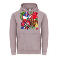 Vintage Zinc dominican republic  hearts Vintage Hoodie - texasbilliewilder