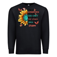 Black they whispered to her you can't withstand the stor Premium Sweatshirt - MaliasSmallBusiness